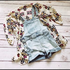 Denim short overalls!